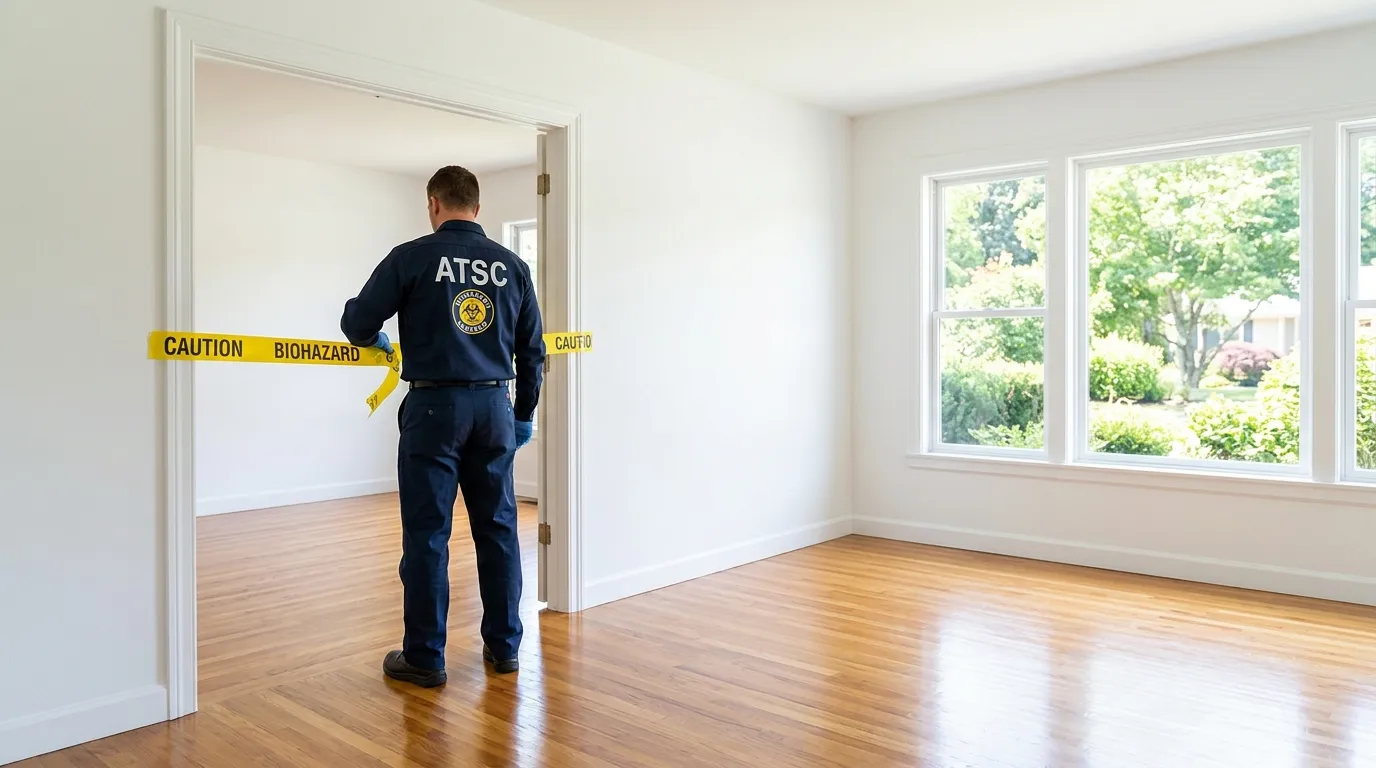 Certified biohazard cleanup crew performing Decomposition Cleanup in South Miami